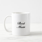 Best mam zwart wit klassiek script elegant schatti koffiemok (Links)