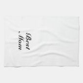 Best mam zwart wit klassiek script elegant schatti theedoek (Horizontaal)
