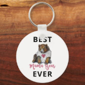 Best Mama Beer Ever Button Sleutelhanger (Voorkant)