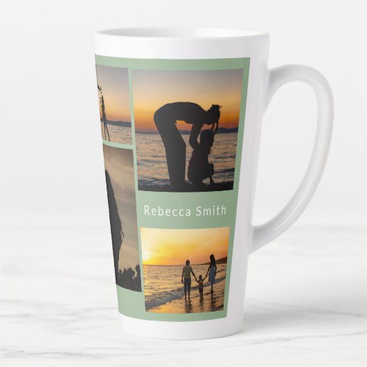 Best Mama Ever Custom Photo Gift Latte Mok (Rechts)