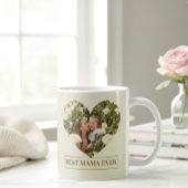 Best Mama Ever Custom Photo Heart Elegant mug  Koffiemok