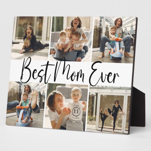 "Best Mama Ever" Keepslag 6 Foto Collage Fotoplaat (Zijkant)
