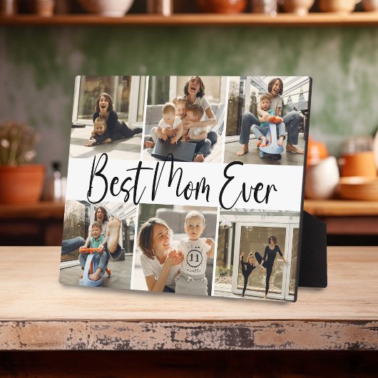 "Best Mama Ever" Keepslag 6 Foto Collage Fotoplaat