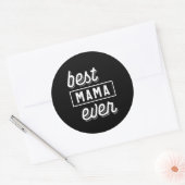 Best Mama Ever Moederdag Gift Ronde Sticker (Envelop)