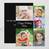 Best mama Photo Collage Birthday Flat Kaart (Voorkant / Achterkant)