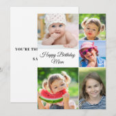 Best mama Photo Collage Birthday Flat Kaart (Voorkant / Achterkant)