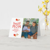 Best Mama Waterverf Roos Floral Moeder Day Foto Kaart (Gele Bloem)