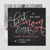 Best mamam Ever Calligraphy Script (Voorkant / Achterkant)