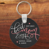 Best mamam Ever Calligraphy Script Sleutelhanger (Voorkant)