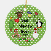 Best Mamaw Ever kerstversiering Keramisch Ornament (Voorkant)