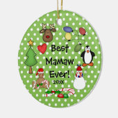 Best Mamaw Ever kerstversiering Keramisch Ornament (Links)