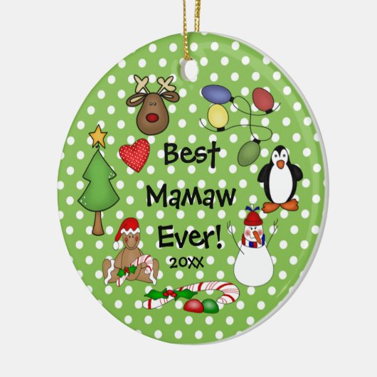 Best Mamaw Ever kerstversiering Keramisch Ornament (Links)