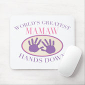 Best Mamaw Hands Down T-shirt Muismat (Met muis)