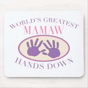 Best Mamaw Hands Down T-shirt Muismat