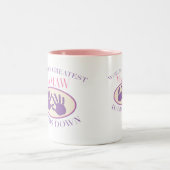 Best Mamaw Hands Down T-shirt Tweekleurige Koffiemok (Center)