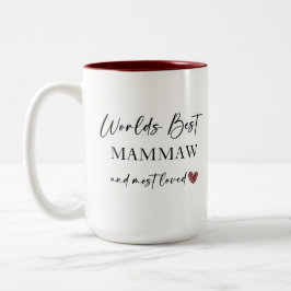 Best Mammaw and most Loved Photo Gift ter wereld Tweekleurige Koffiemok