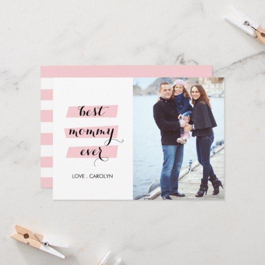 Best mammie Ever Moederdag Kaart (Voorkant / Achterkant in situ)