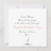 Best mammie Moederdag Floral - Aangepaste foto Feestdagenkaart (Achterkant)