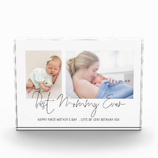 Best mammie ooit 2 Foto's Script 1st Moederdag (Voorkant)