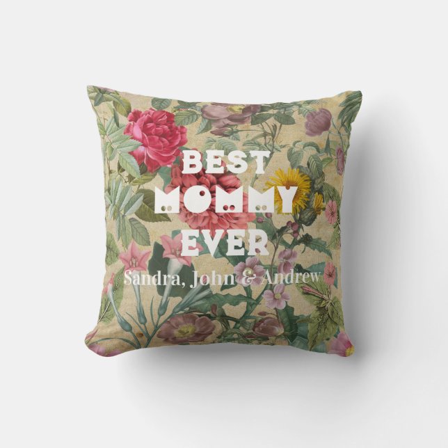 Best mammie ooit  Floral Kussen (Voorkant)