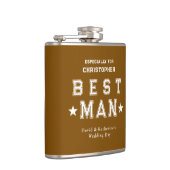 Best Man Appreciation Gift Brown Heupfles (Rechts)