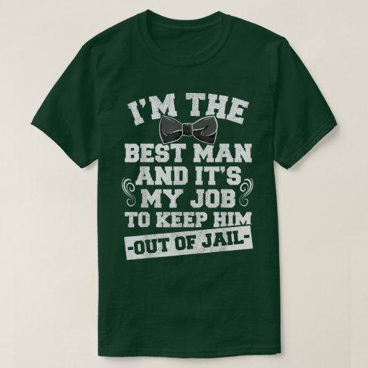 Best Man Bachelor Party T shirt for Men, Groomsmen (Design voorkant)