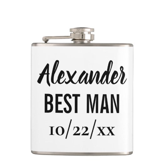 Best Man Bachelor Party Wedding Favor Heupfles (Voorkant)
