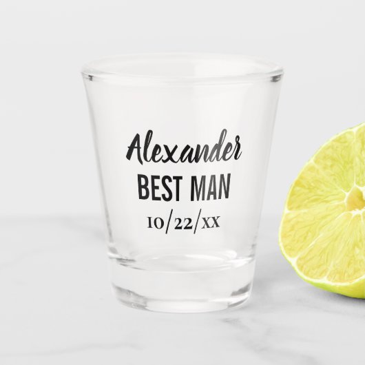 Best Man Bachelor Party Wedding Favor Shot Glas