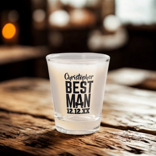 Best Man Bachelor Party Wedding Favor Shot Glass Shot Glas