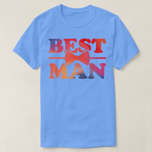 Best Man Bachelor PartyGradient Color  T-shirt (Design voorkant)