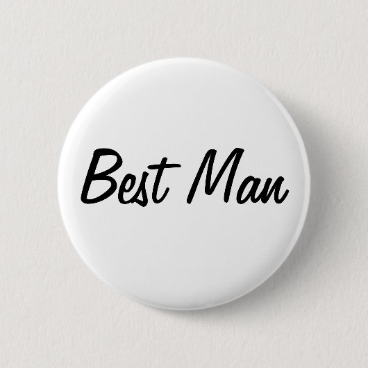 Best Man Badge Ronde Button 5,7 Cm (Voorkant)