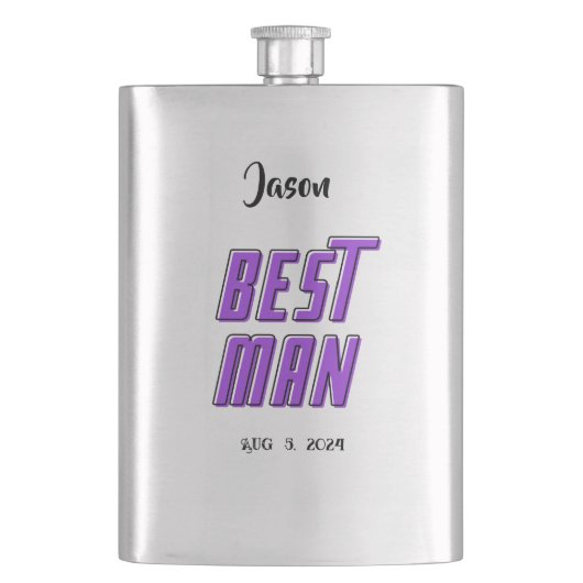Best Man bewerkbare namen en data Flacon (Voorkant)