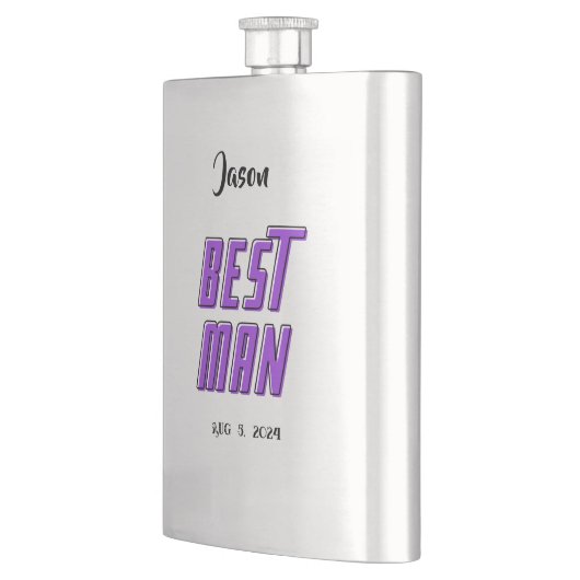 Best Man bewerkbare namen en data Flacon (Links)