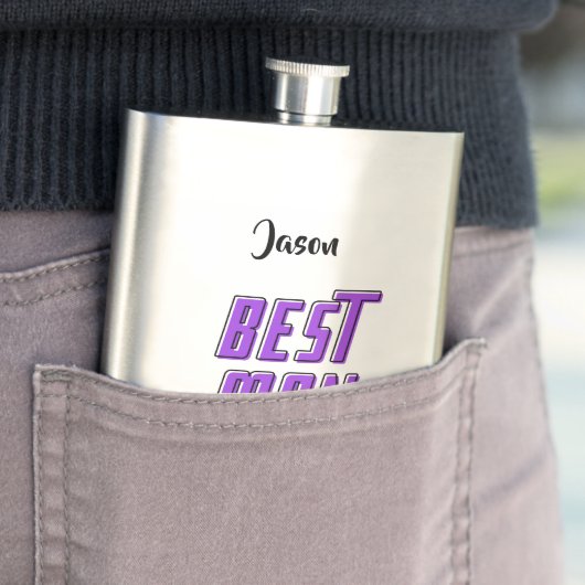 Best Man bewerkbare namen en data Flacon (Voorbeeld)