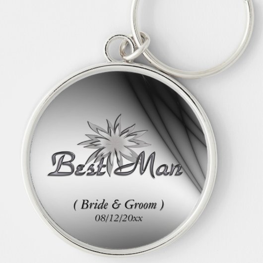 Best Man Black and White Custom Sleutelhangers (Voorkant)