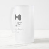 Best Man Black Bow Stropdas Matglas Bierpul (Voorkant links)