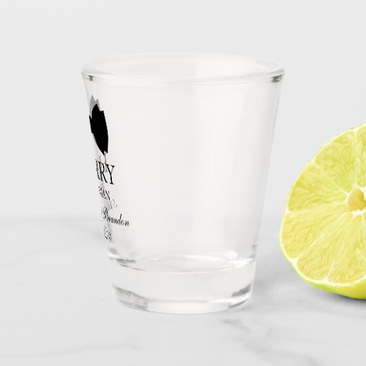 Best Man Black Bow Stropdas Shot Glas (Rechts)