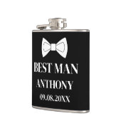 Best Man Black Elegant Modern Gifts Wedding Heupfles (Links)