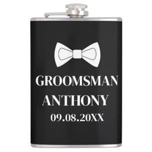 Best Man Black Elegant Simple Gifts Wedding Heupfles
