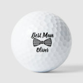 Best Man Black Gift Weddenschap Golfballen (Voorkant)