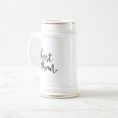 Best Man Black Script Wedding Bedankt Berichtnaam Bierpul (Voorkant links)