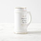 Best Man Black Script Wedding Bedankt Berichtnaam Bierpul (Voorkant rechts)