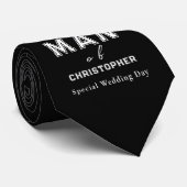 Best Man Black Stropdas (Opgerold)