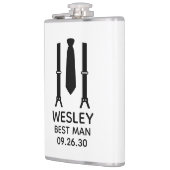 Best Man Black Stropdas Heupfles (Links)