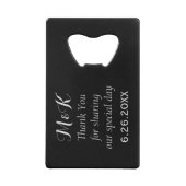 Best Man Black Tuxedo Credit Kaart Bottle Opener Creditkaart Flessenopener (Achterkant)
