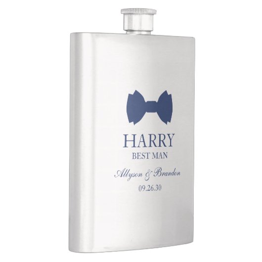 Best Man Blue Bow Stropdas Flacon (Rechts)