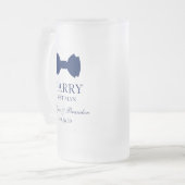 Best Man Blue Bow Stropdas Matglas Bierpul (Voorkant links)