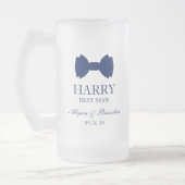 Best Man Blue Bow Stropdas Matglas Bierpul (Links)