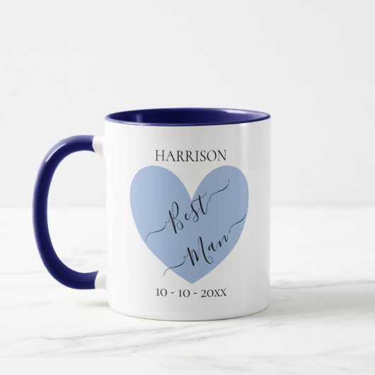 Best Man Blue Heart Specialized Mug Mok (Links)