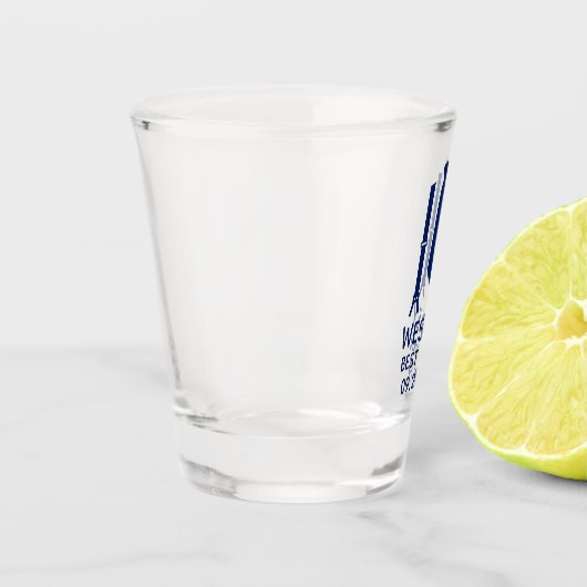 Best Man Blue Stropdas Shot Glas (Links)